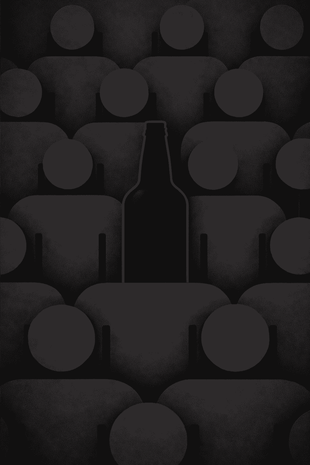 Conceptual illustration of a uniform grid of abstract human figures, with a single central figure replaced by a bottle-shaped silhouette outlined subtly, representing a hidden or misaligned constraint within an otherwise consistent system.