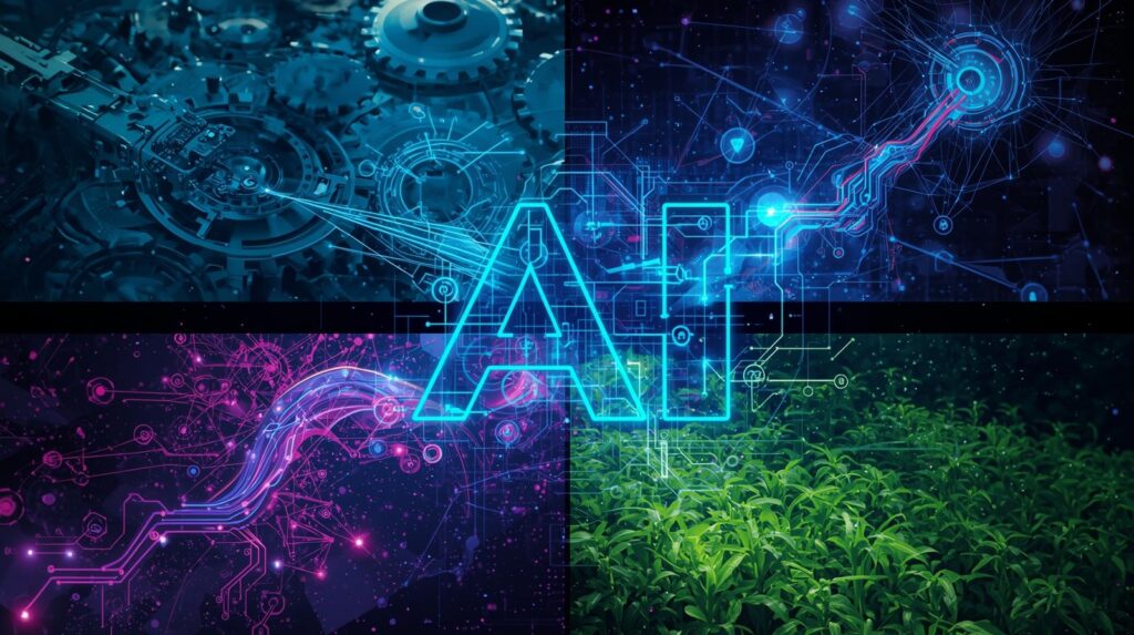 A conceptual picture of AI that displays it's intelligence across various fields. A conceptual picture of AI that displays it's intelligence across various fields.