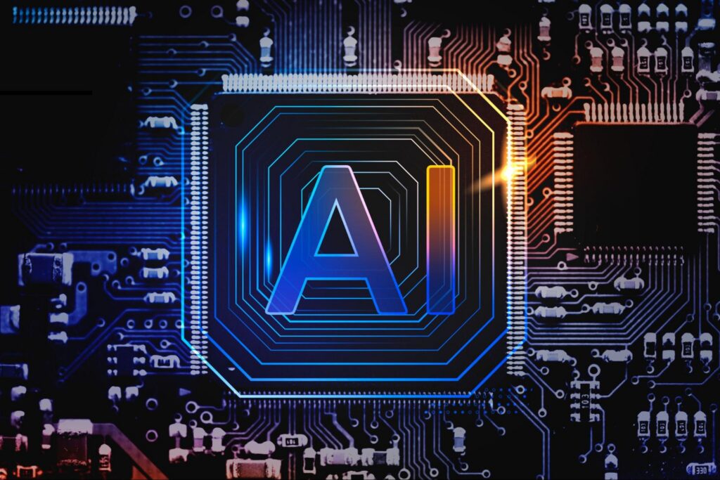 a concept image denoting an AI chip a concept image denoting an AI chip